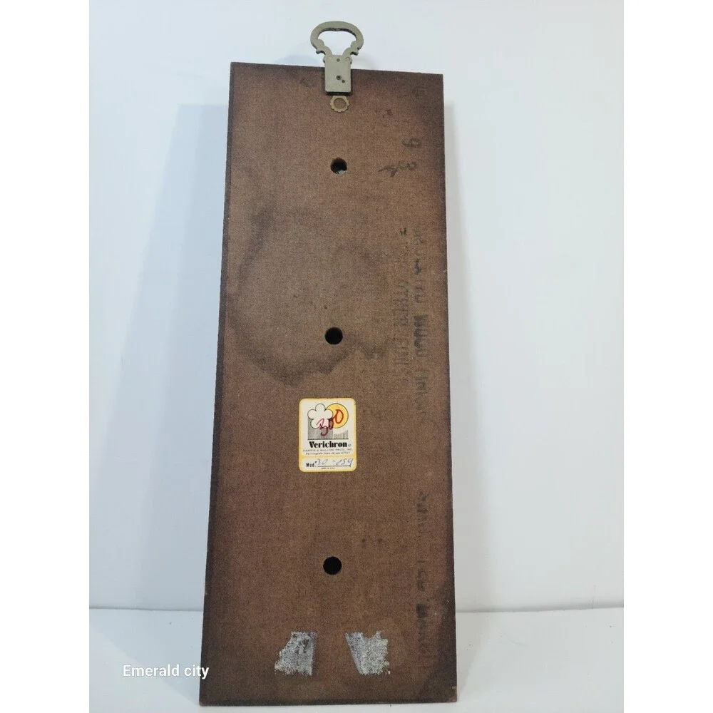Vtg Wall Weather Station Wood Panel Barometer Thermometer Hygrometer In/outdoor
